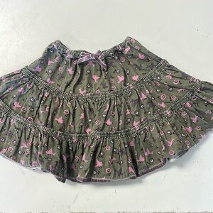 Mini Boden Corduroy Bird Twirl Skirt 3/4